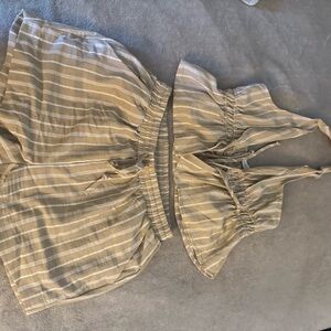 Striped Tan Women's Top